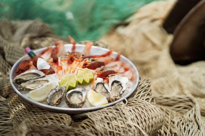 A plate of food that is sitting on a table